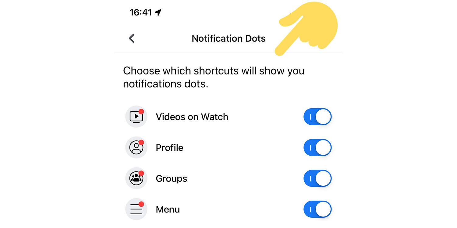 my resound app has an alert red dot that won