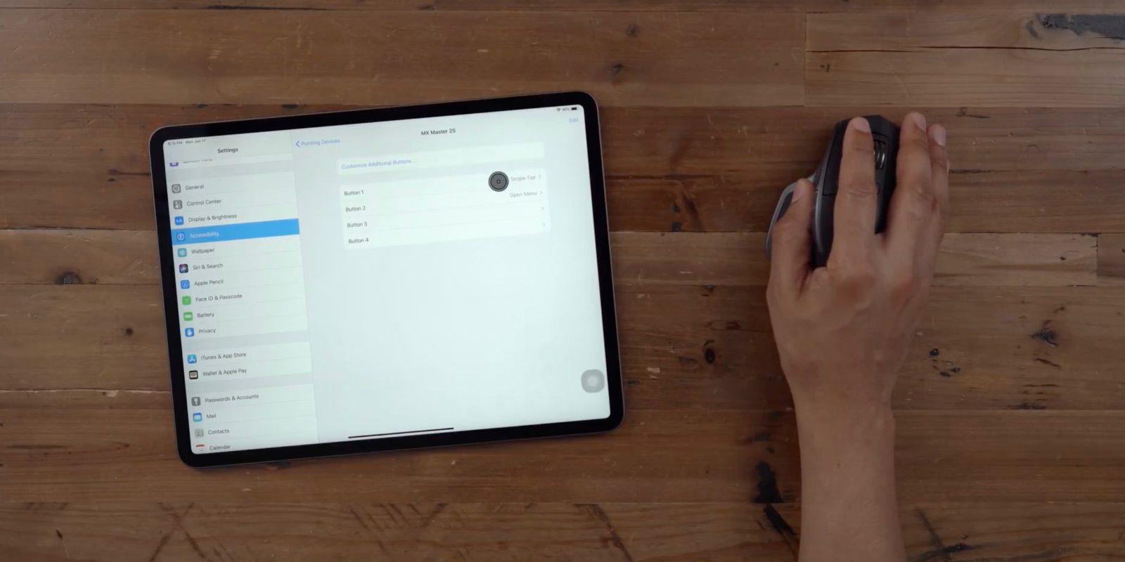 How to customize the mouse cursor on iPad: tracking speed