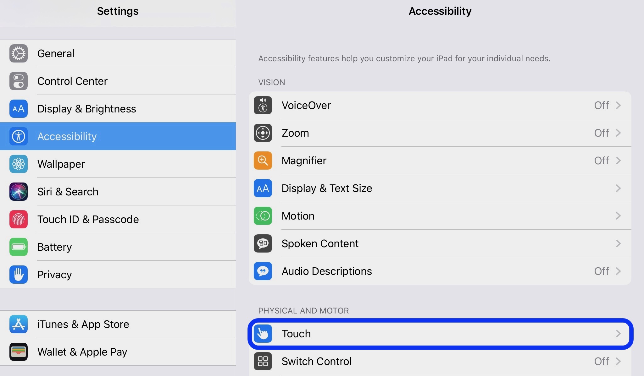 How to customize the mouse cursor on iPad: tracking speed