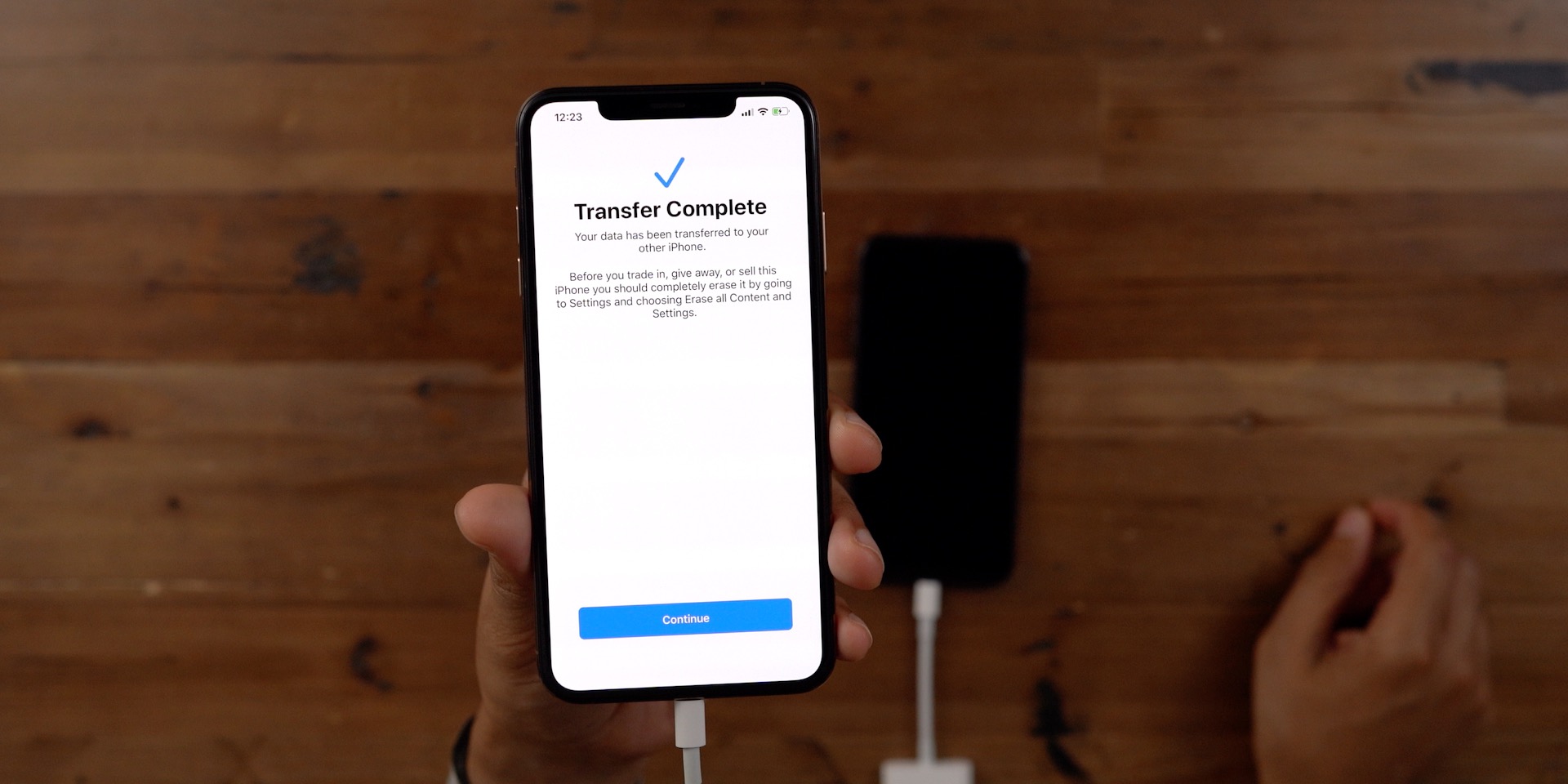 Transfer Complete iOS 12.4 iPhone Migration