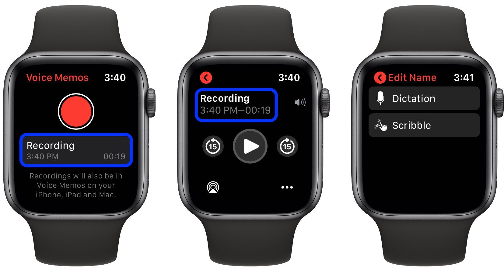 record video on apple watch