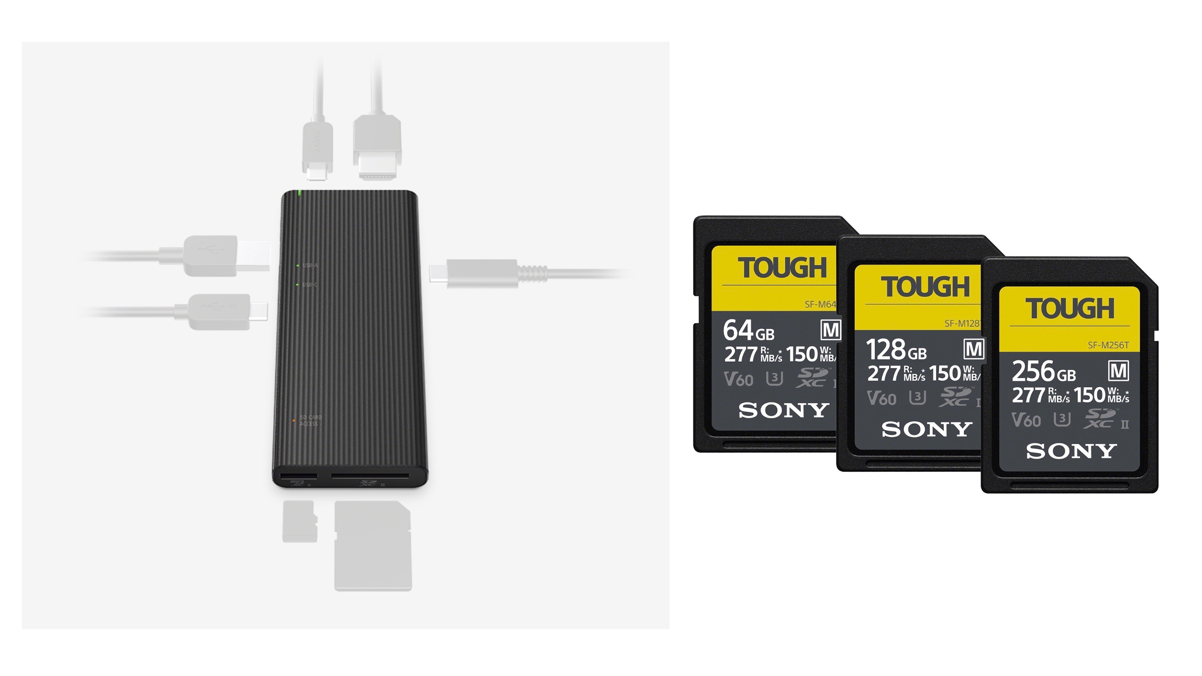 SONY Fast USB 3.1 UHS-II SD Card Reader for UHS-II & UHS-I SDHC & SDXC Cards. 