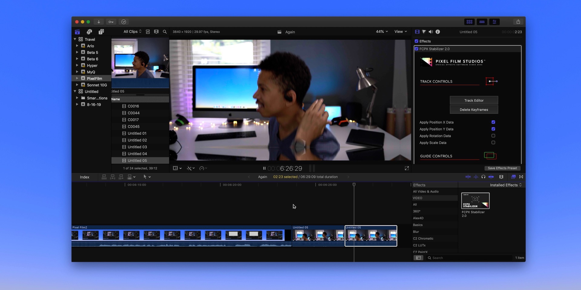 Handson FCPX Stabilizer 2.0 amazing stabilization for Final Cut Pro X