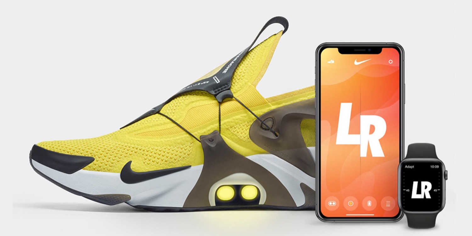 Boos Almachtig taart Nike's futuristic FitAdapt lacing 'Adapt Huarache' shoes are controllable  with Siri and Apple Watch - 9to5Mac