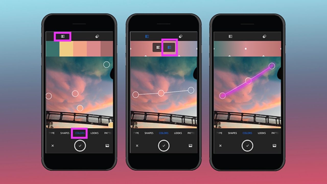Adobe Capture iOS gradient tool