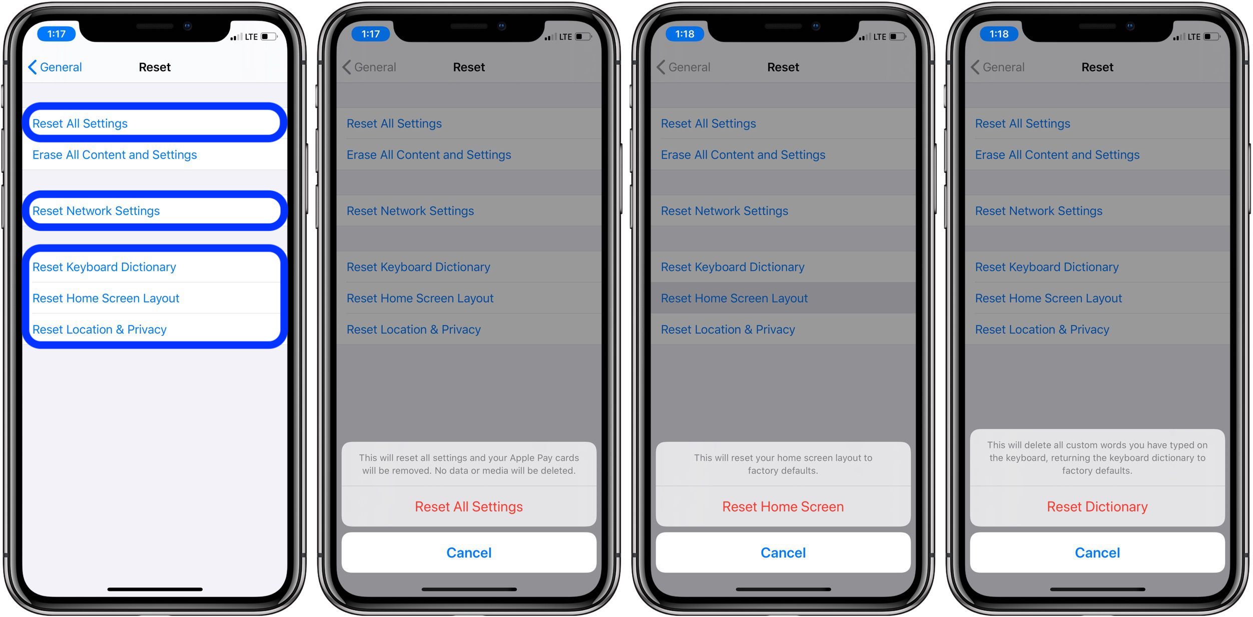 restore iPhone default settings walkthrough 2