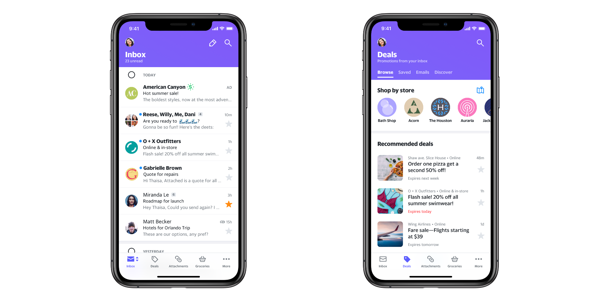 Yahoo Mail updated with deal unsubscribe and shopping