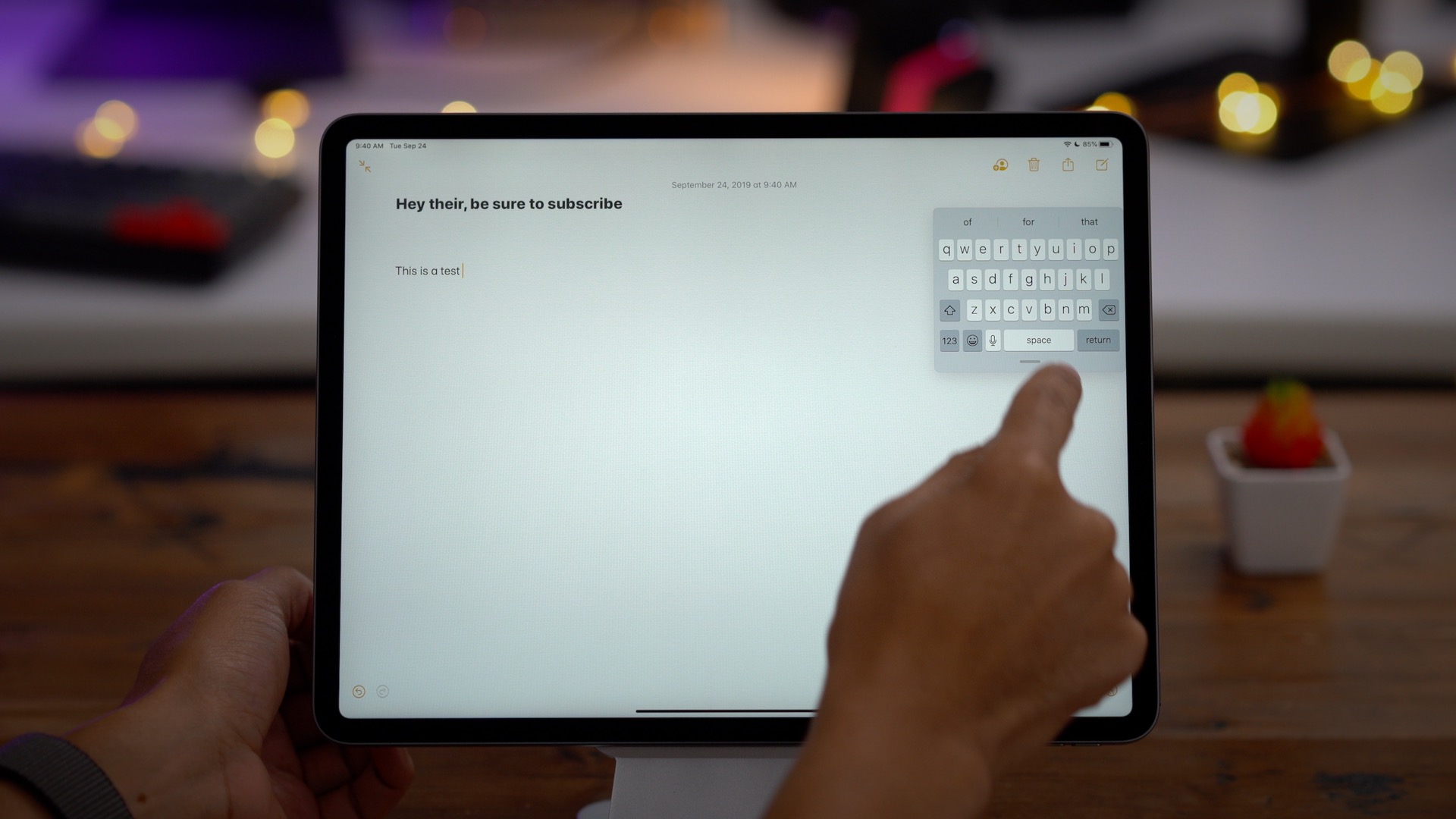 ipados floating keyboard