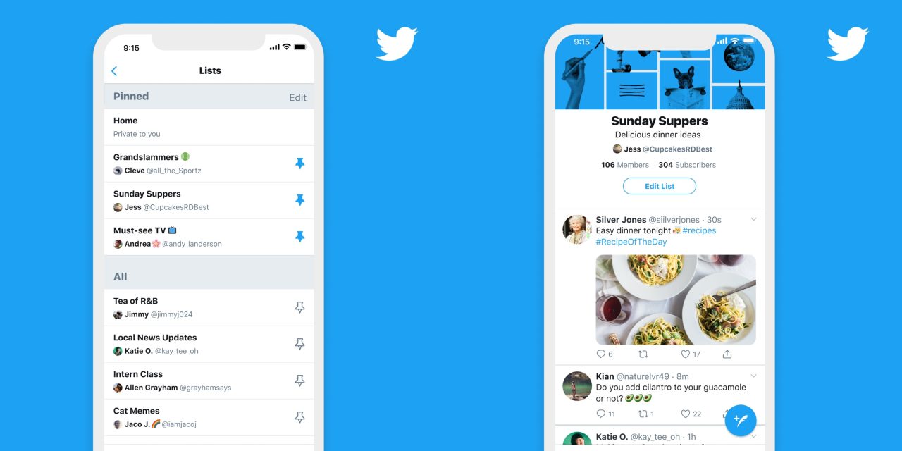 Twitter lists feature