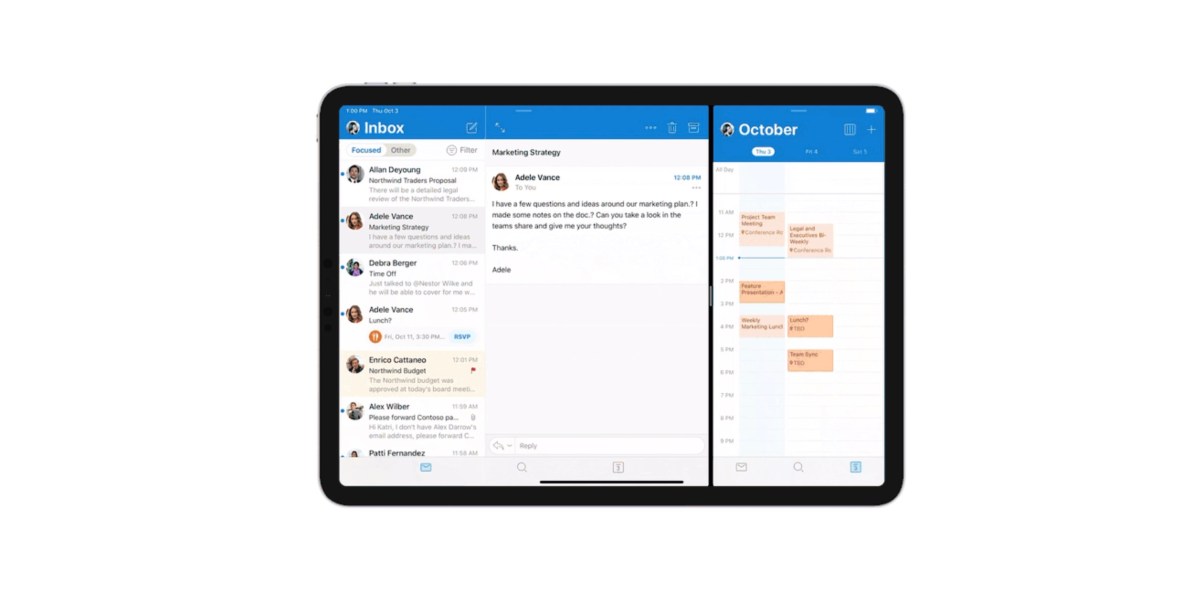 Microsoft Outlook for iPhone and iPad adding Split View, Do Not Disturb