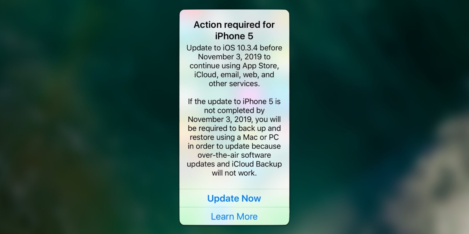 Still Using An Iphone 5 Ios 10 3 4 Is Required To Keep Your Phone Working 9to5mac