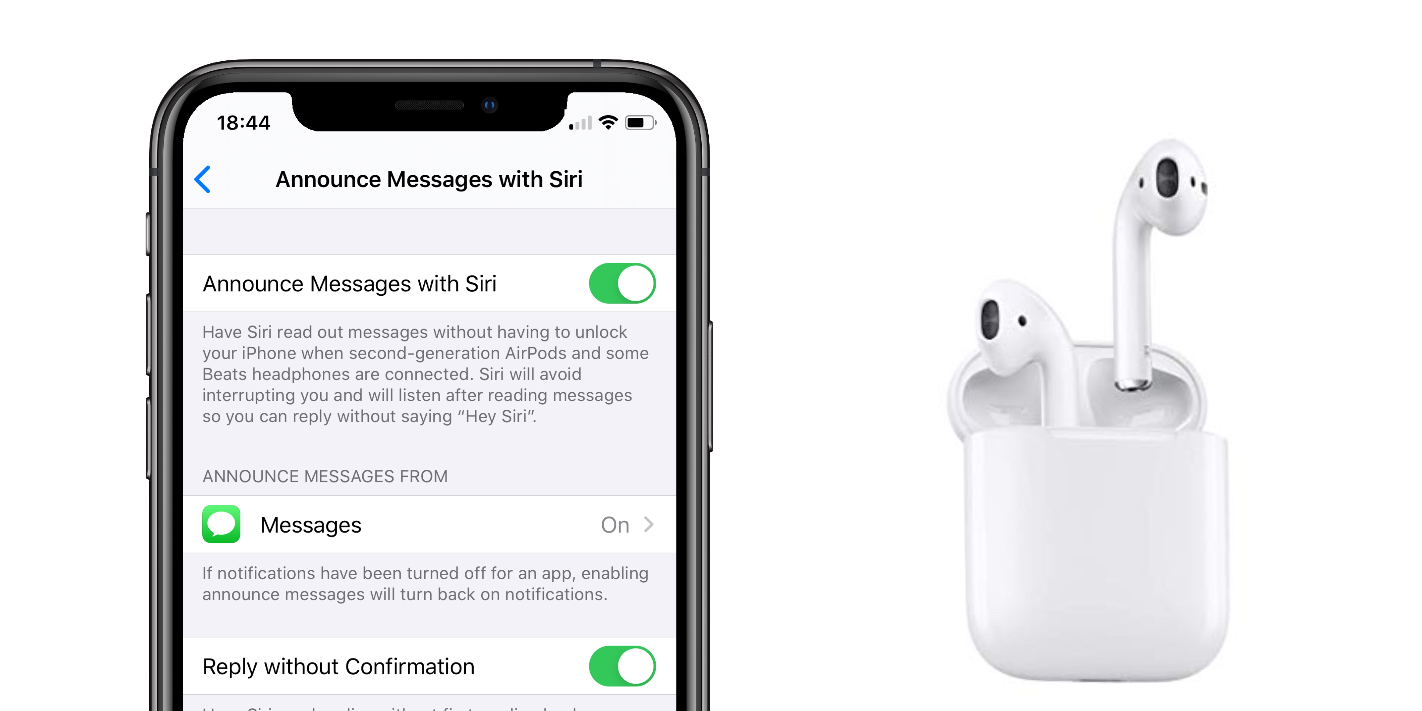 Onkel eller Mister Analytisk Eastern Announce Messages with Siri' feature returns for AirPods owners in iOS 13.2  - 9to5Mac