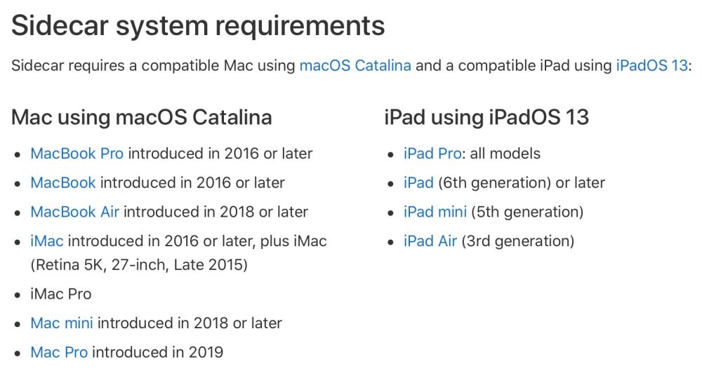 Sidecar mac os как включить