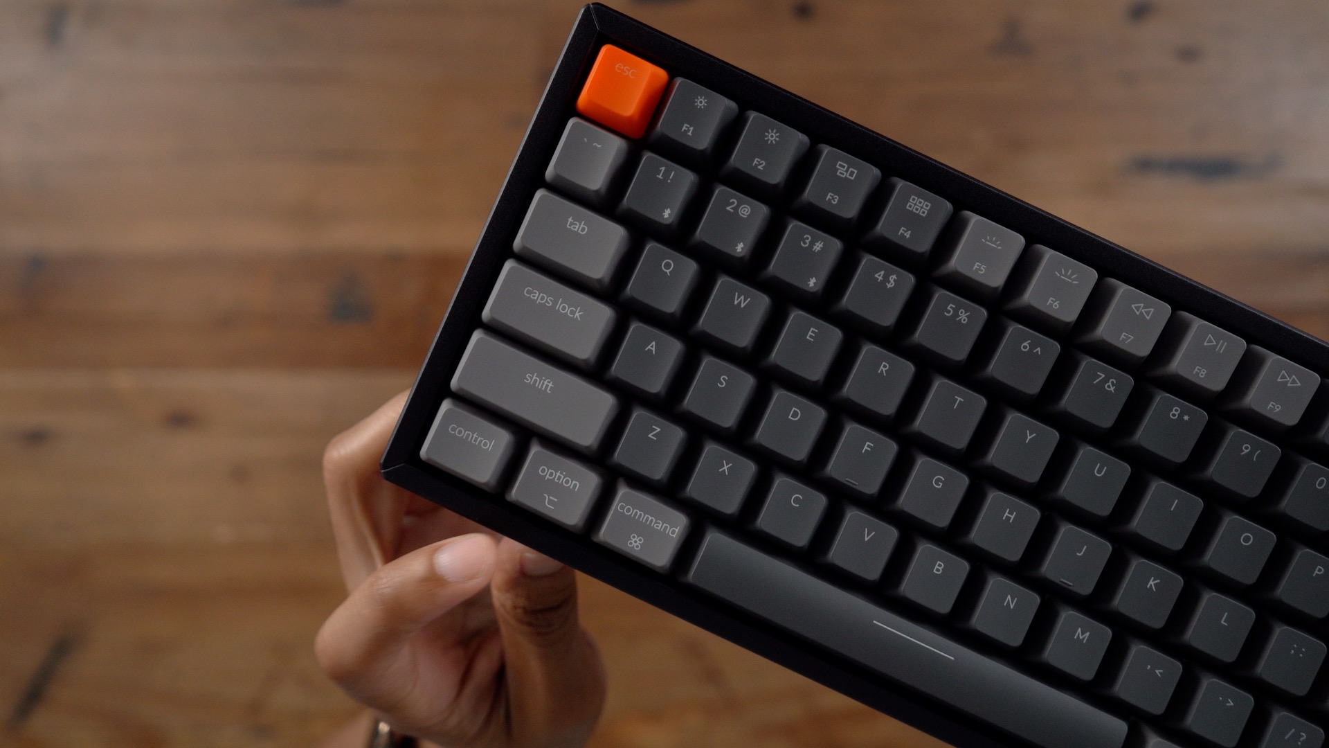 keyboard with orange esc key