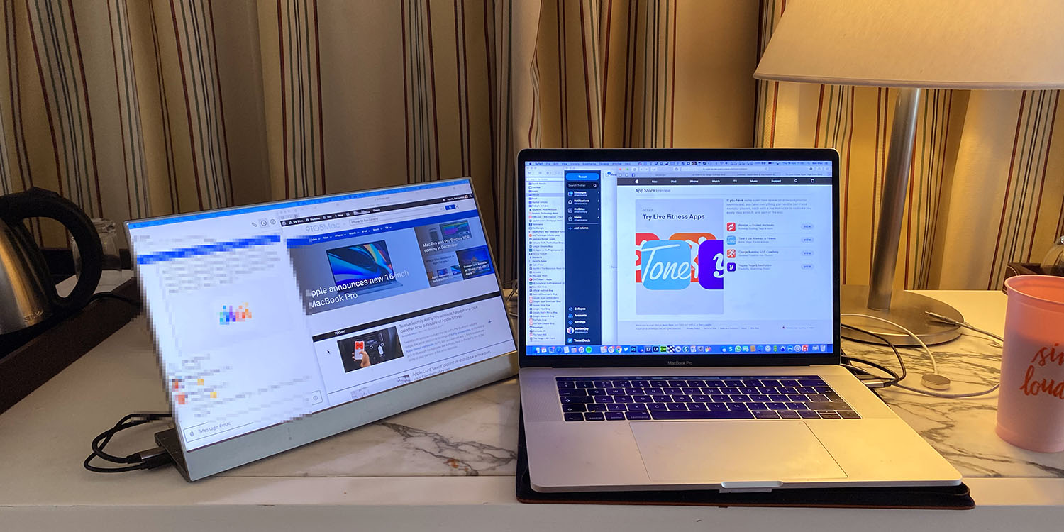 My hotel setup made me realise I really want a widescreen MacBook Pro