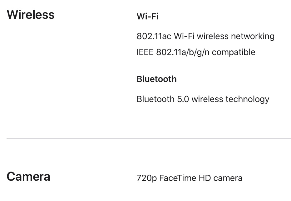 16-inch MacBook Pro lacks Wi-Fi 6