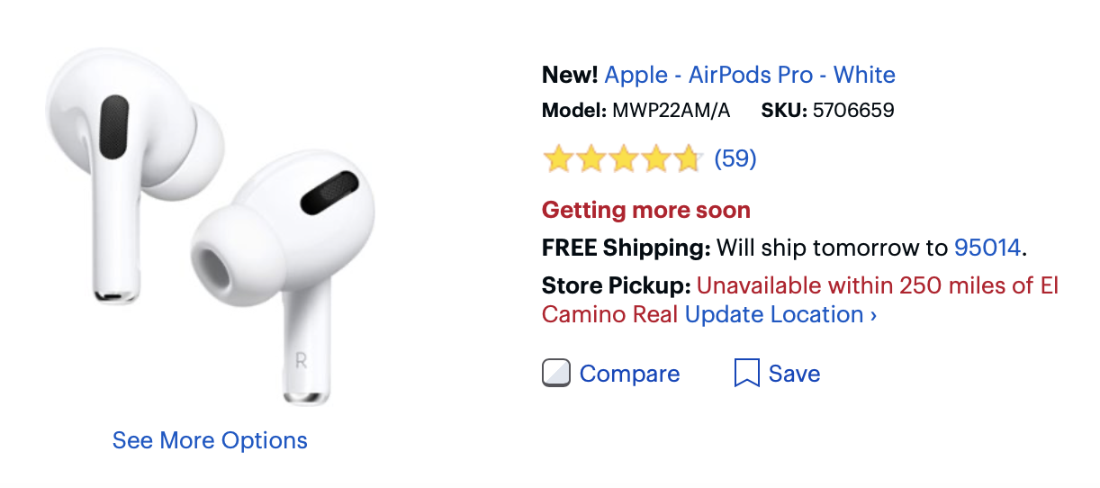 Apple airpods in online stock