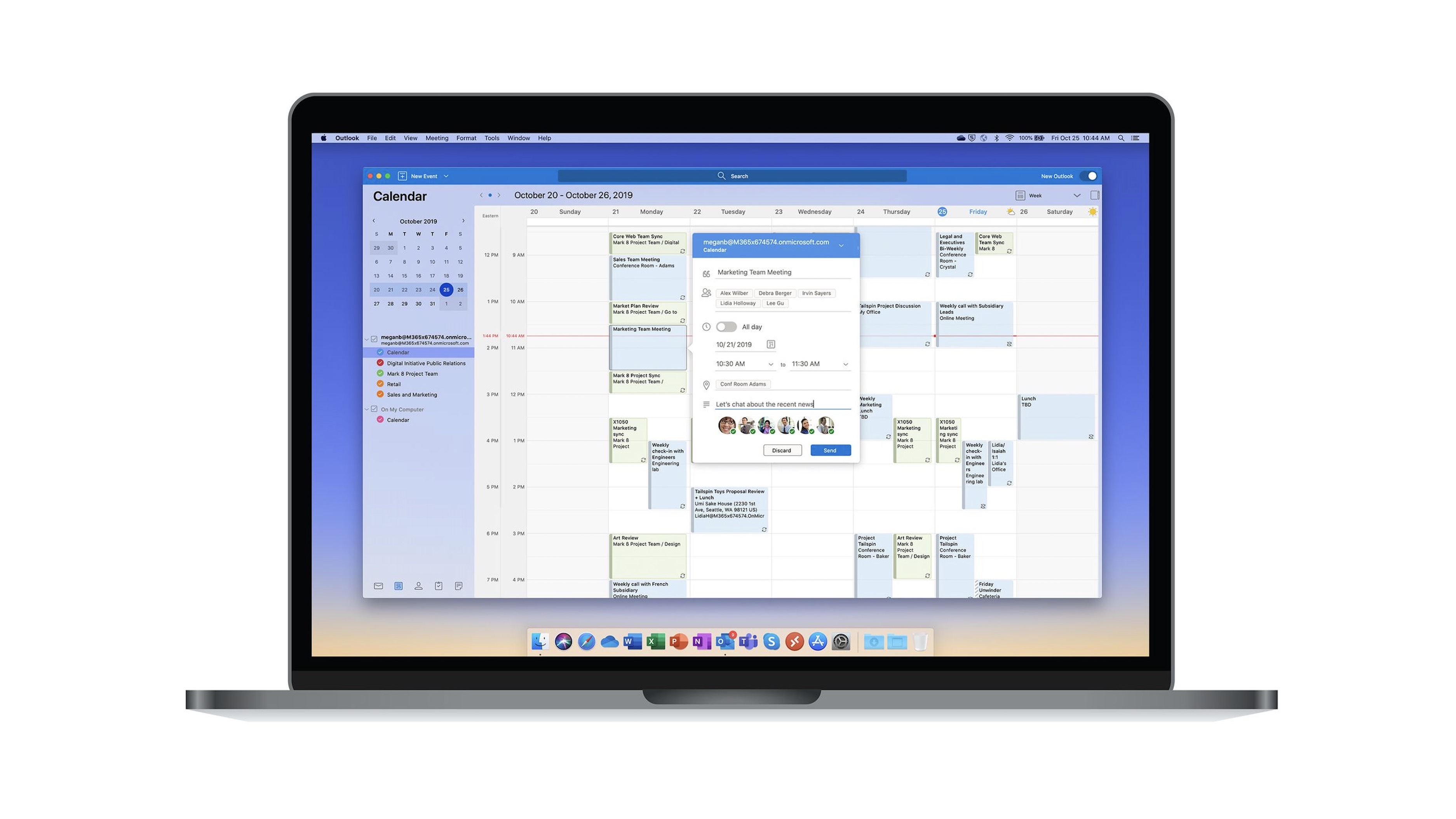 business card view in outlook for mac