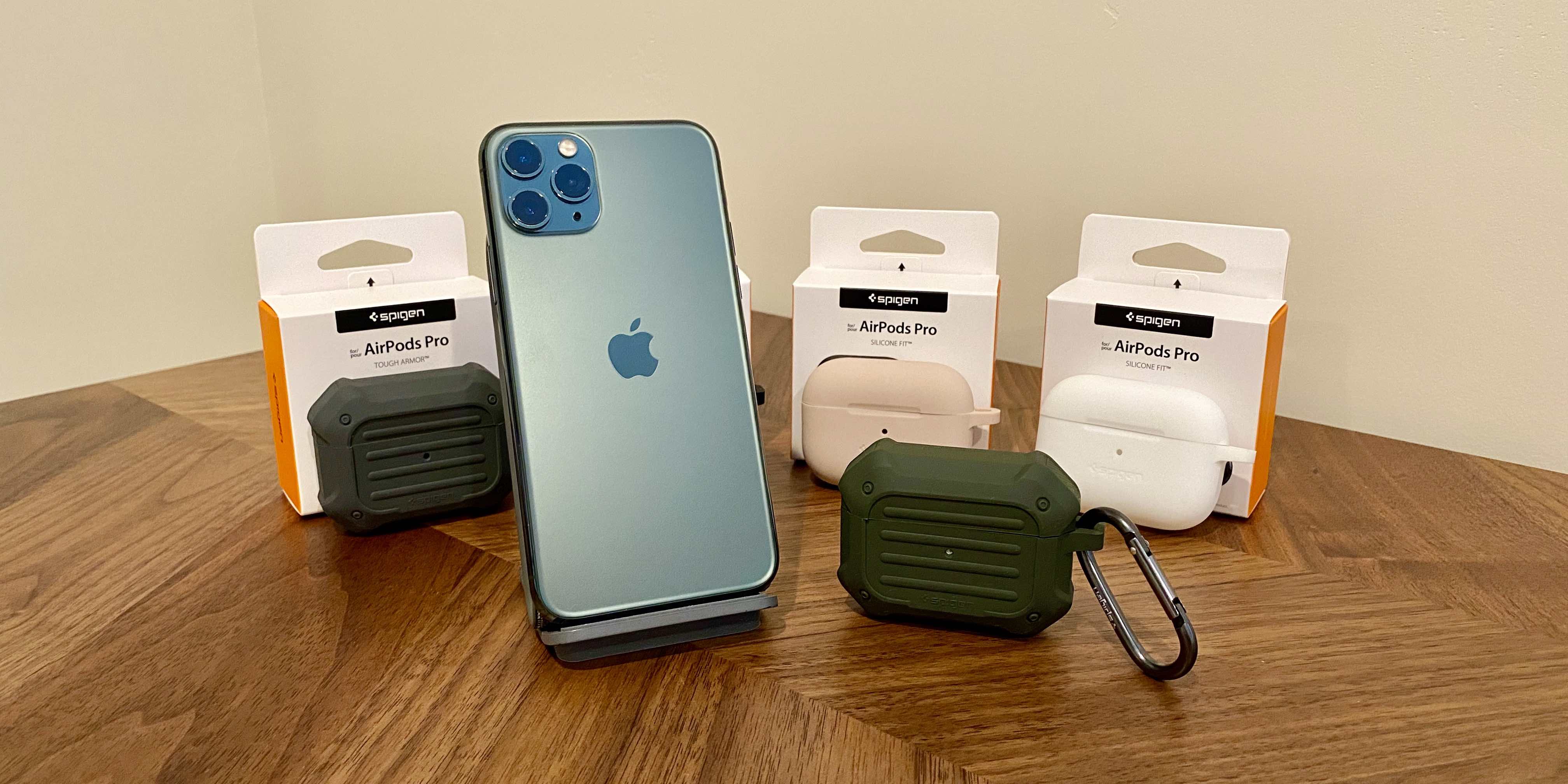 Spigen Rugged Armor Designed for Airpods Pro Case Cover Protective Charcoal