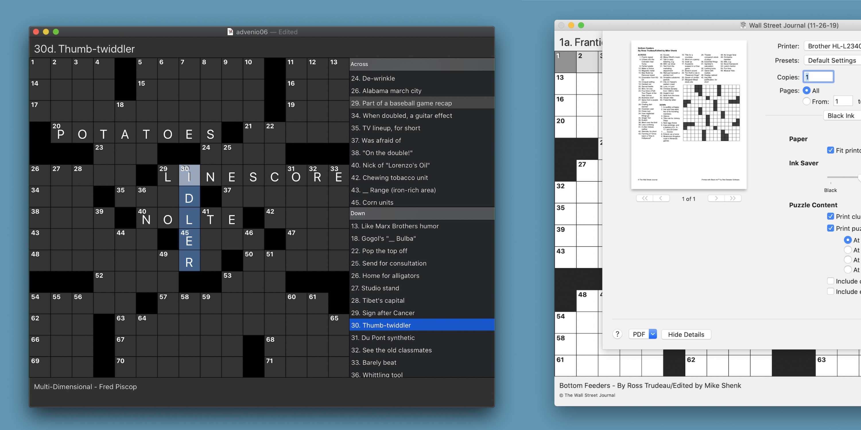 crossword puzzle software for mac