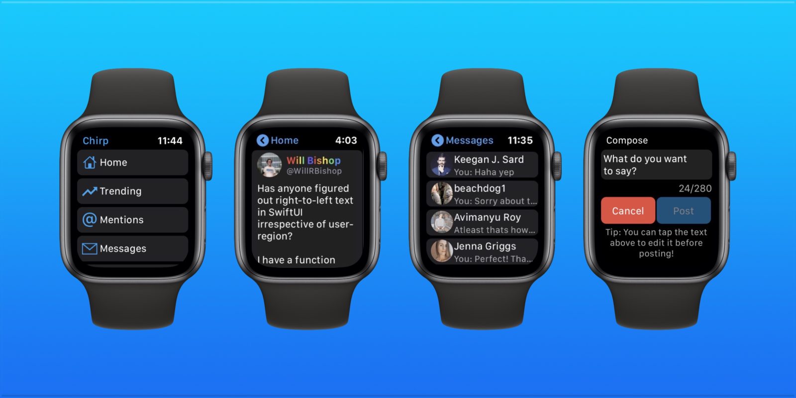 Chirp 2 for Twitter Apple Watch