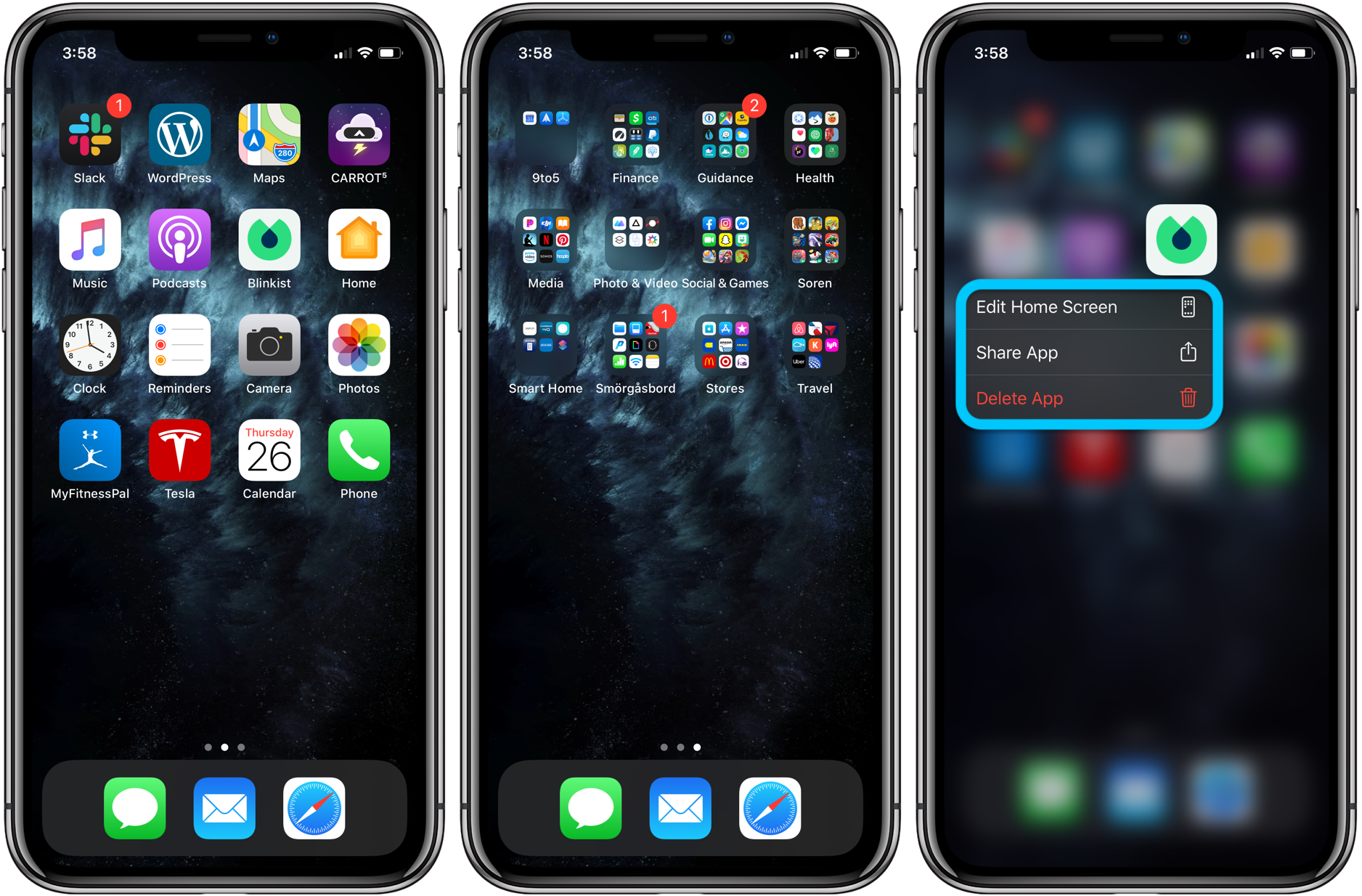 ways to organise iphone apps