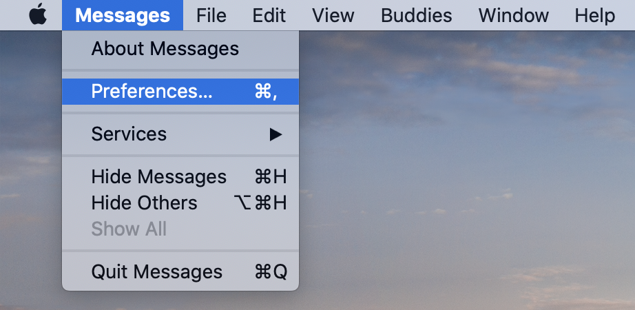 messages in the cloud mac