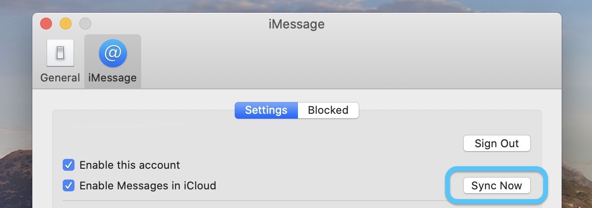 how to refresh messages on a mac
