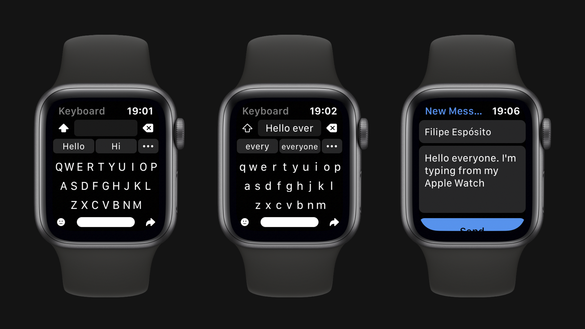Shift Keyboard introduces a new way to write messages on Apple Watch