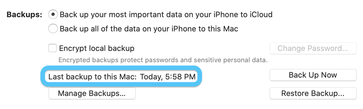 How to backup iPhone on Mac macOS Catalina walkthrough 3