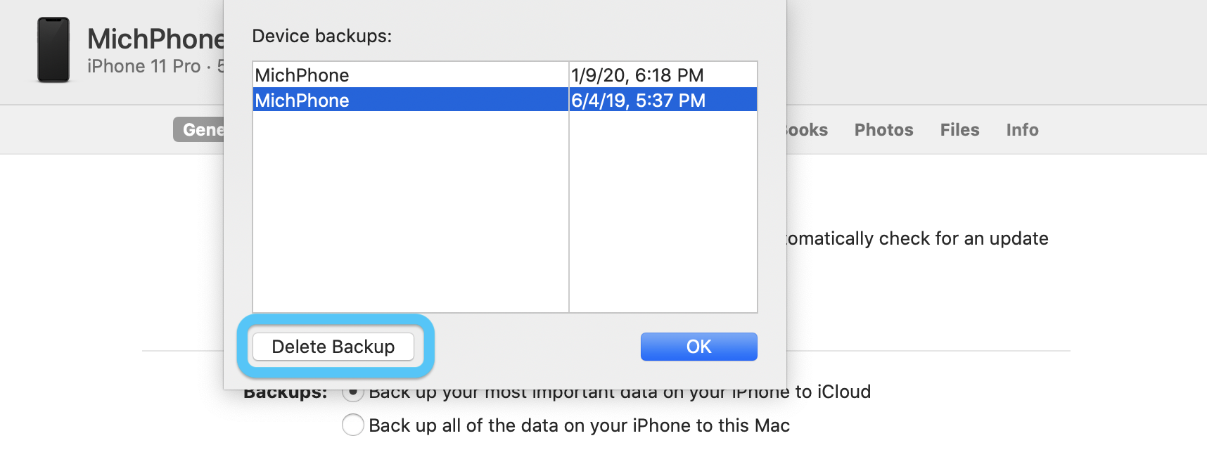 clear itunes for mac storage