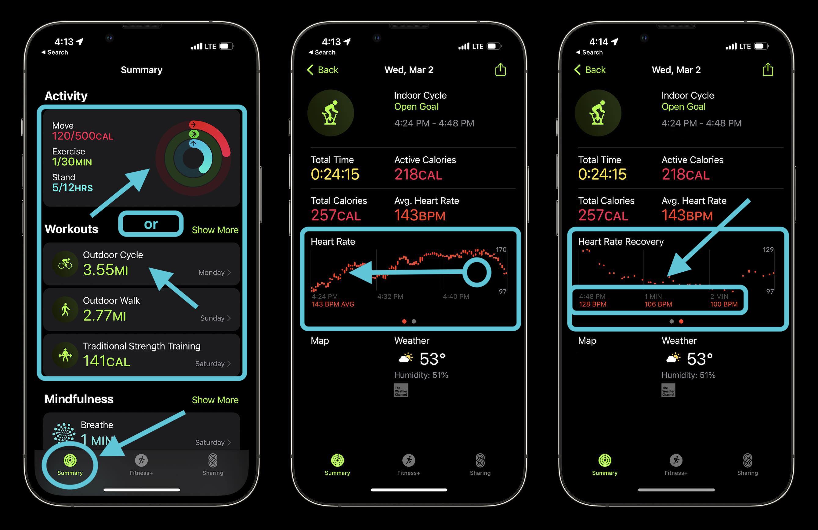 Apple Watch heart rate recovery iPhone