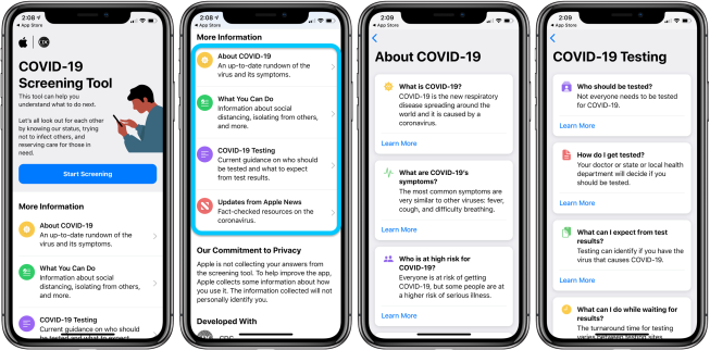 How to check coronavirus symptoms with iPhone, iPad, more