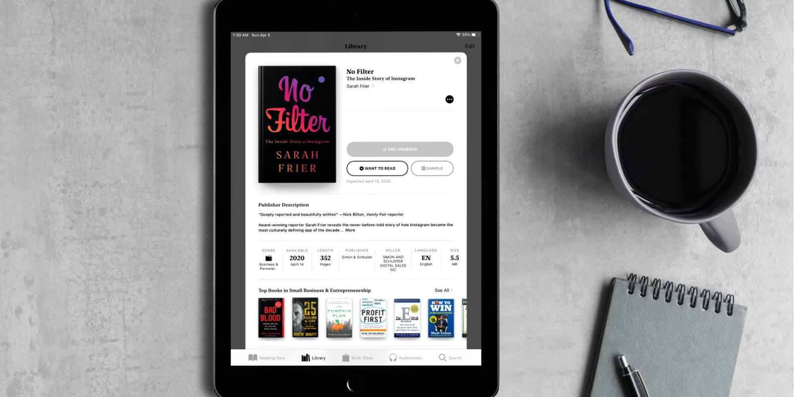 Apple Books on iPad