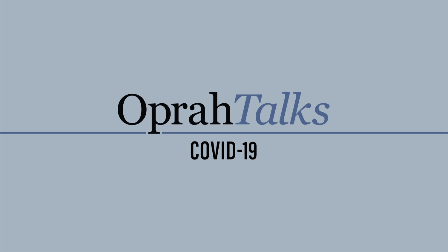 Oprah Talks COVID-19 Apple TV Plus