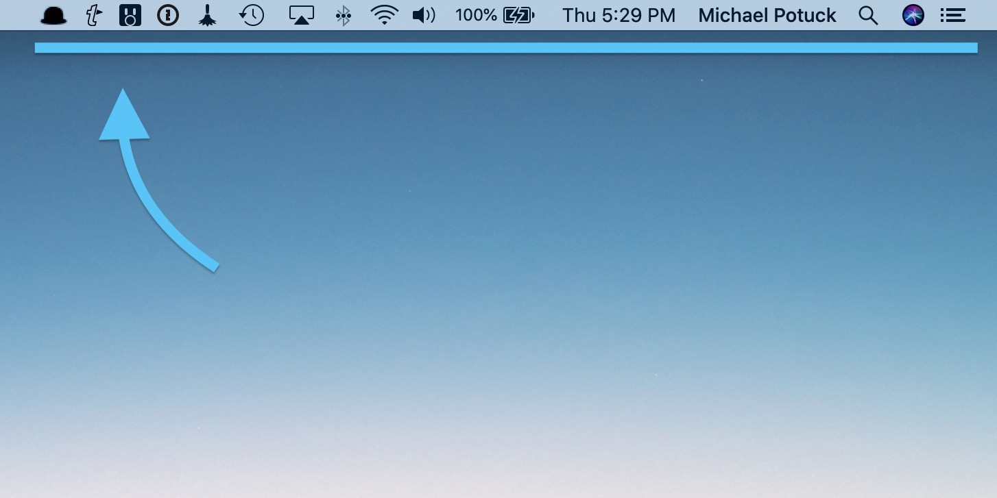 get out of no toolbar mode for mac