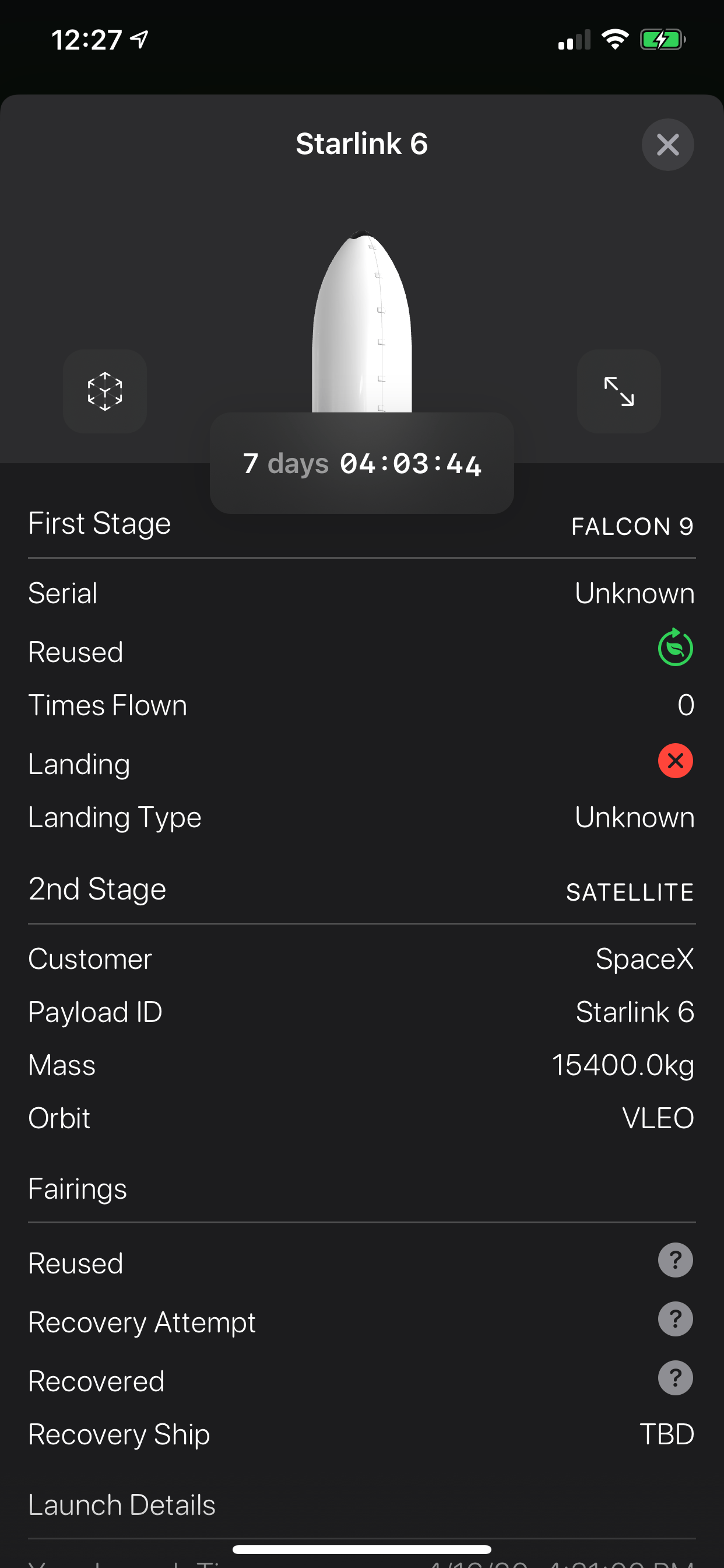 [Update: iPad support!] Pocket Rocket is a SpaceX launch tracker that ...