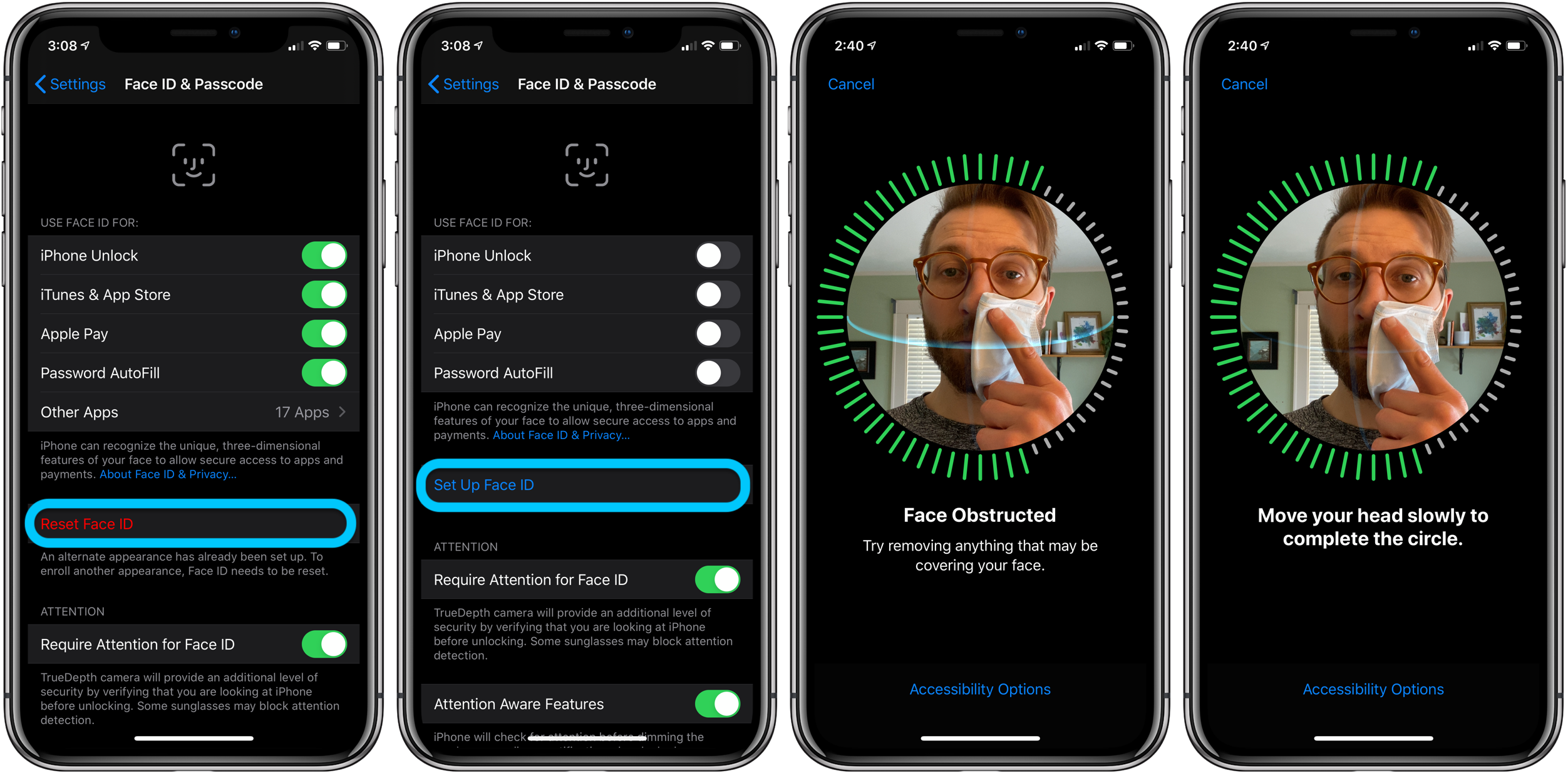 how to add face id on iphone 11 pro