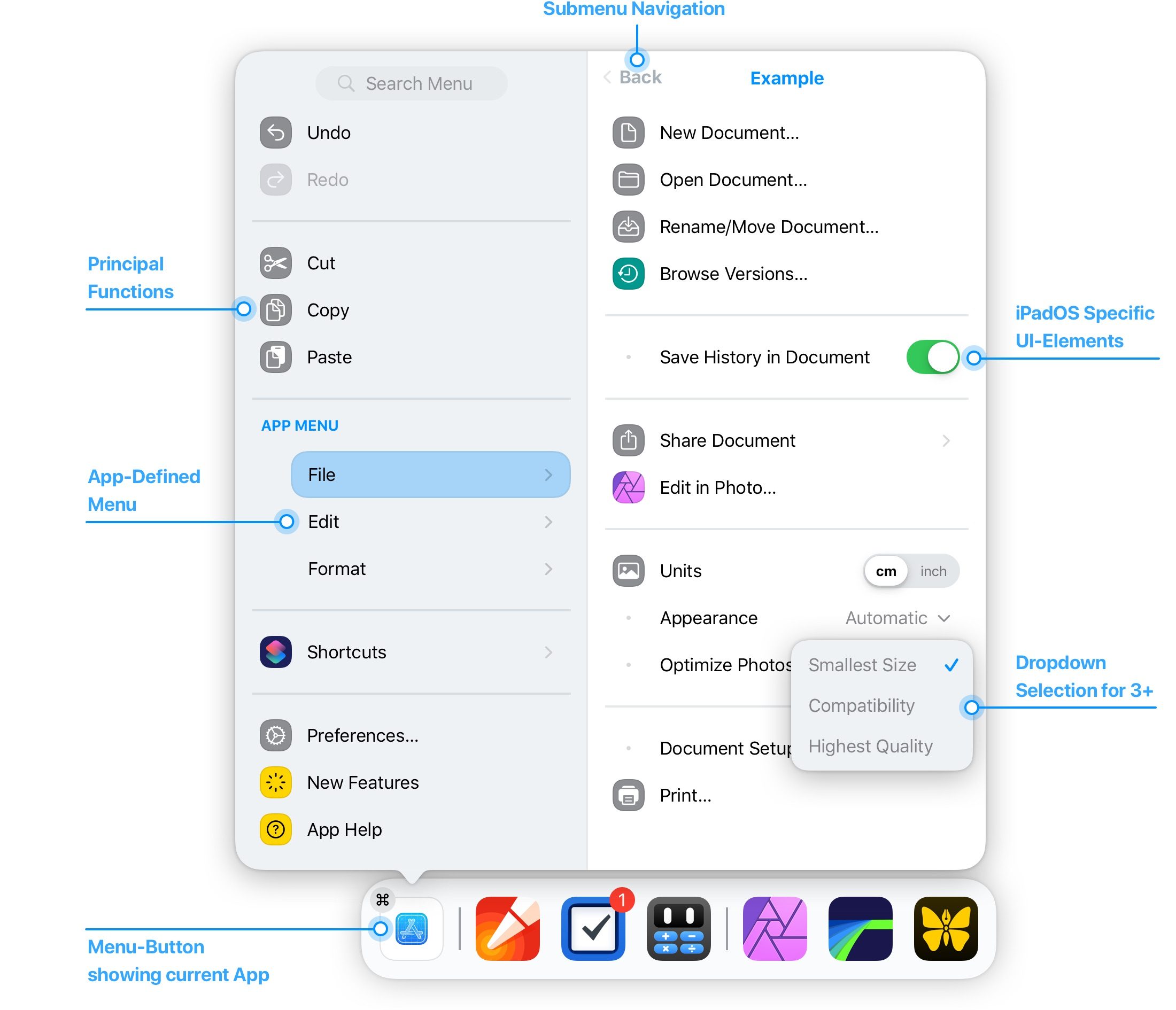 Concept shows how Apple could implement a 'Main Menu' for iPadOS apps