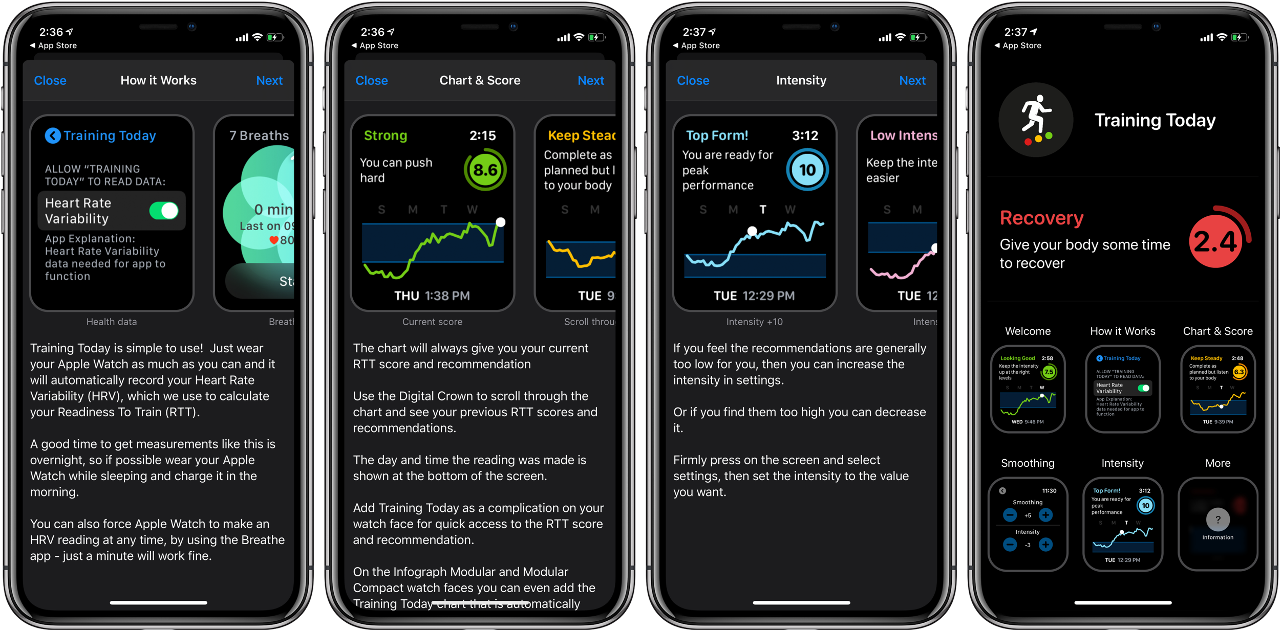 Training Today for Apple Watch helps coach you on workout intensity and