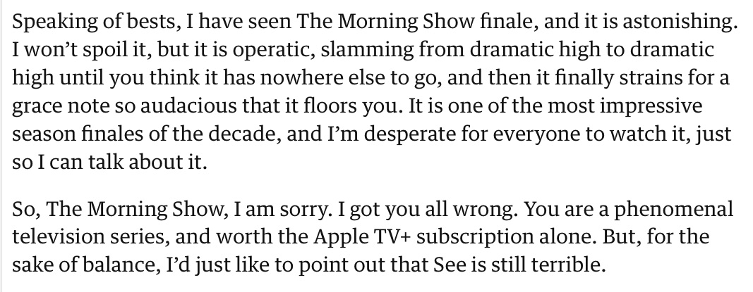 Six months on, Apple TV+ features creative original shows but service