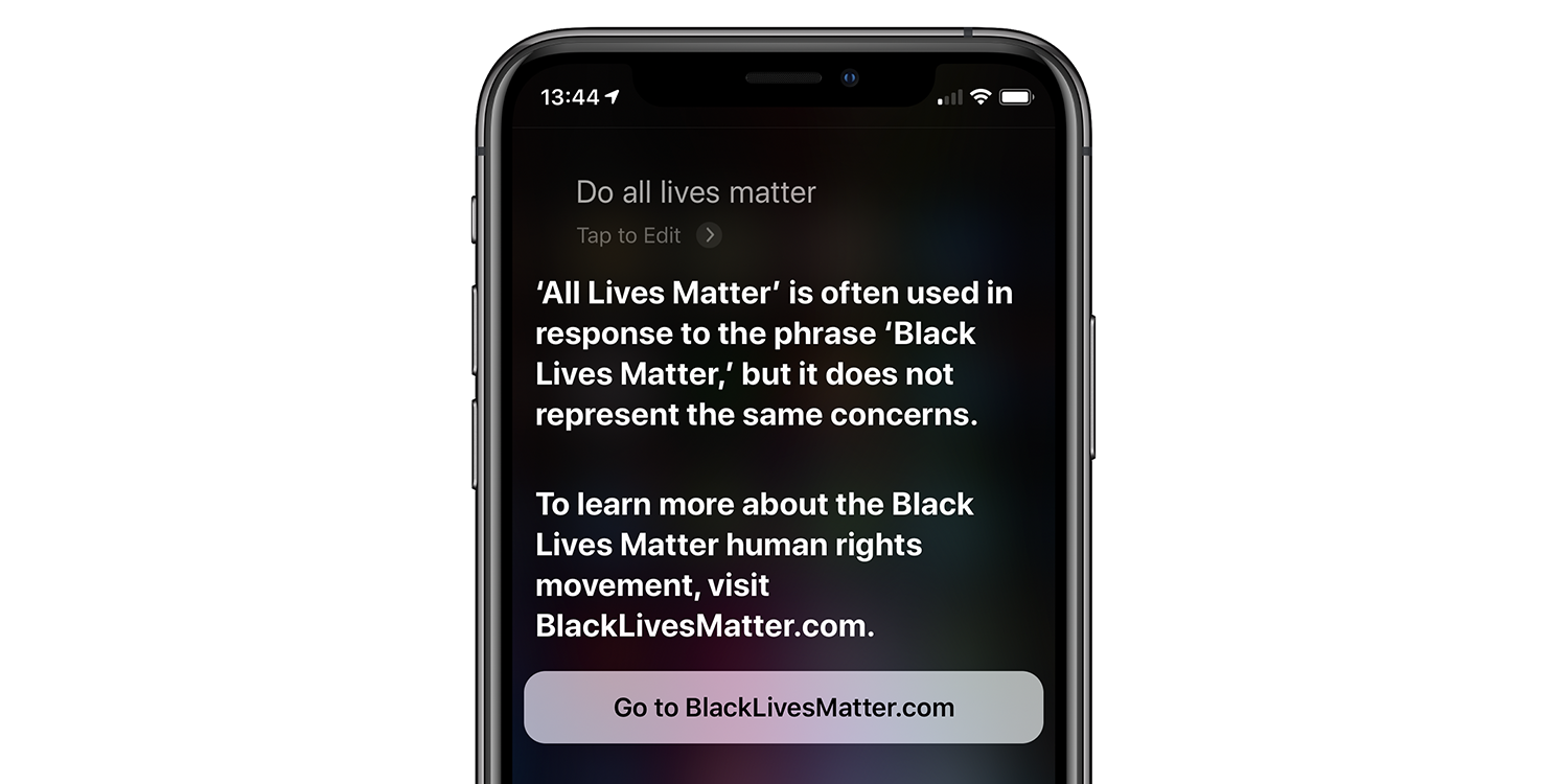 All lives matter Siri