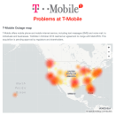 T-Mobile Verizon AT&T outage map 2