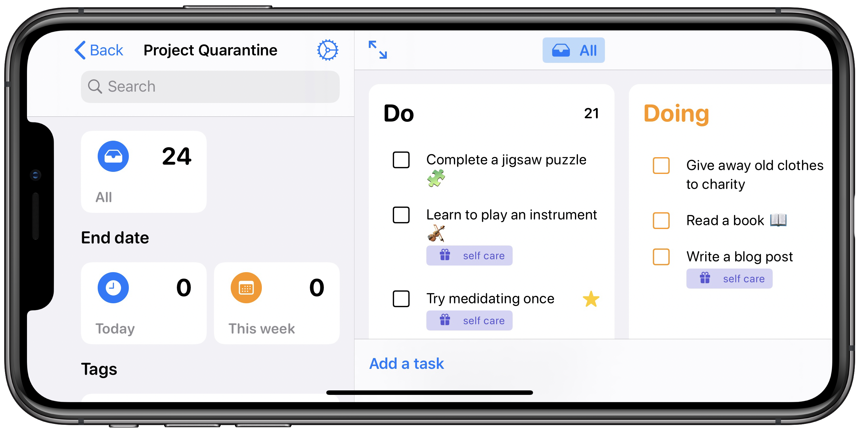 Tasks is a new iOS app that helps you organize projects by priority in