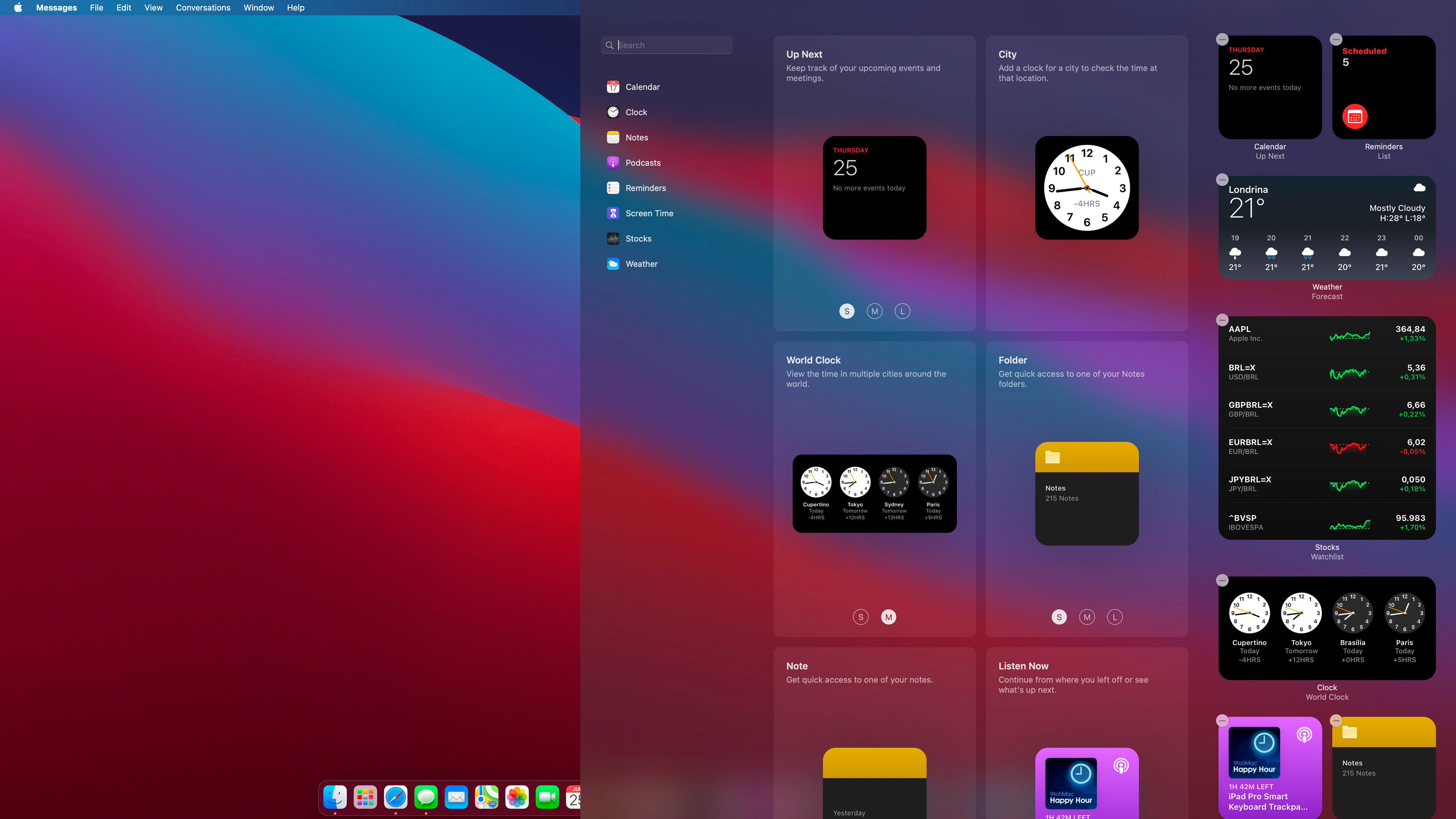 Mac dashboard widgets