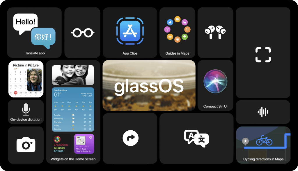photo of Concept shows how Apple could create a ‘glassOS’ based on the iOS 14 interface image