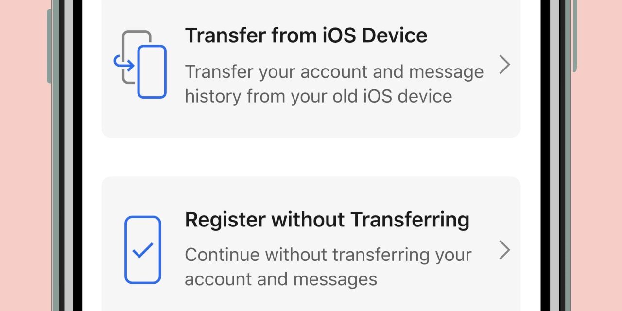 How to transfer Signal account and message to iPhone