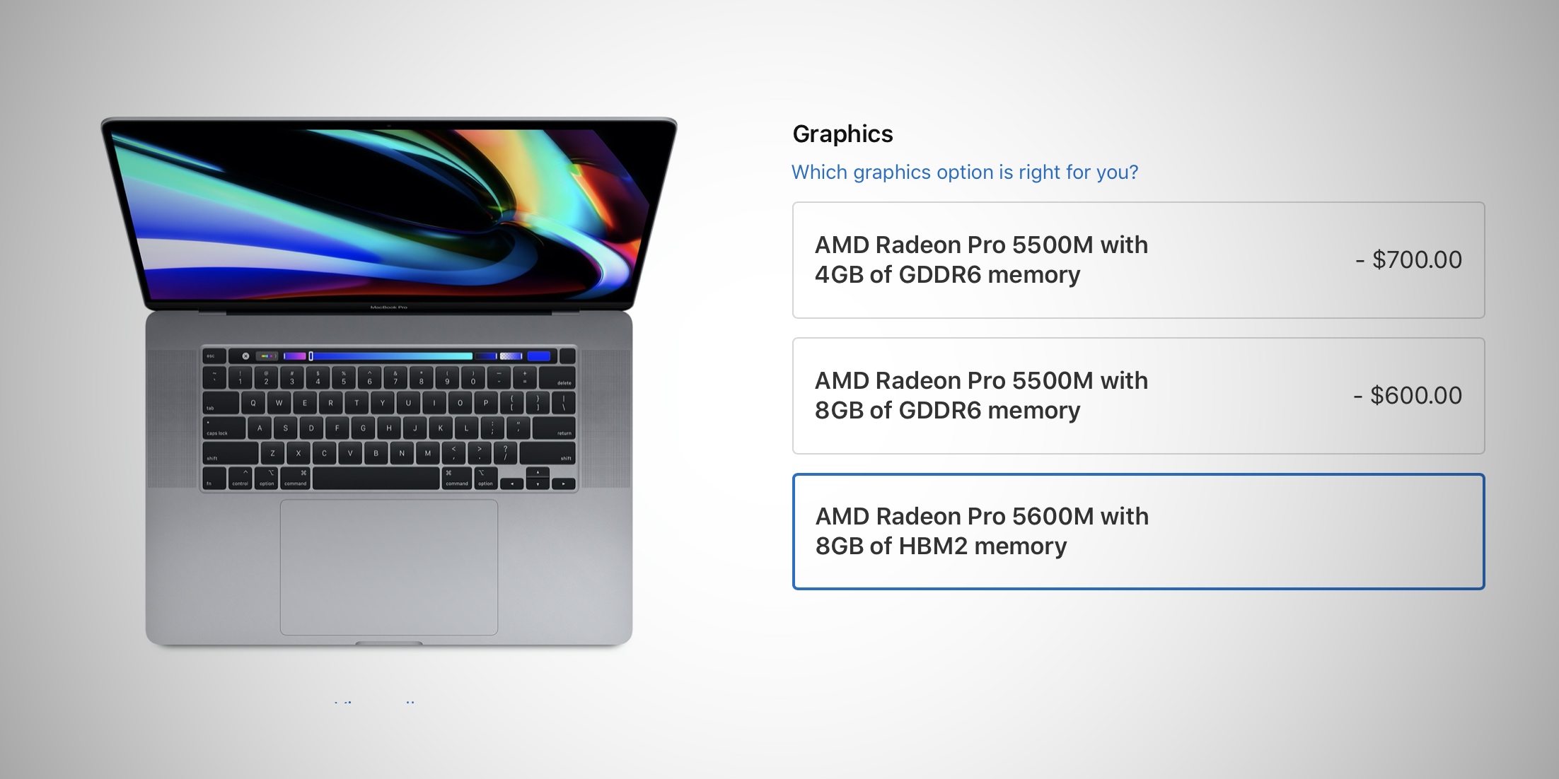 macbook pro gpu comparison