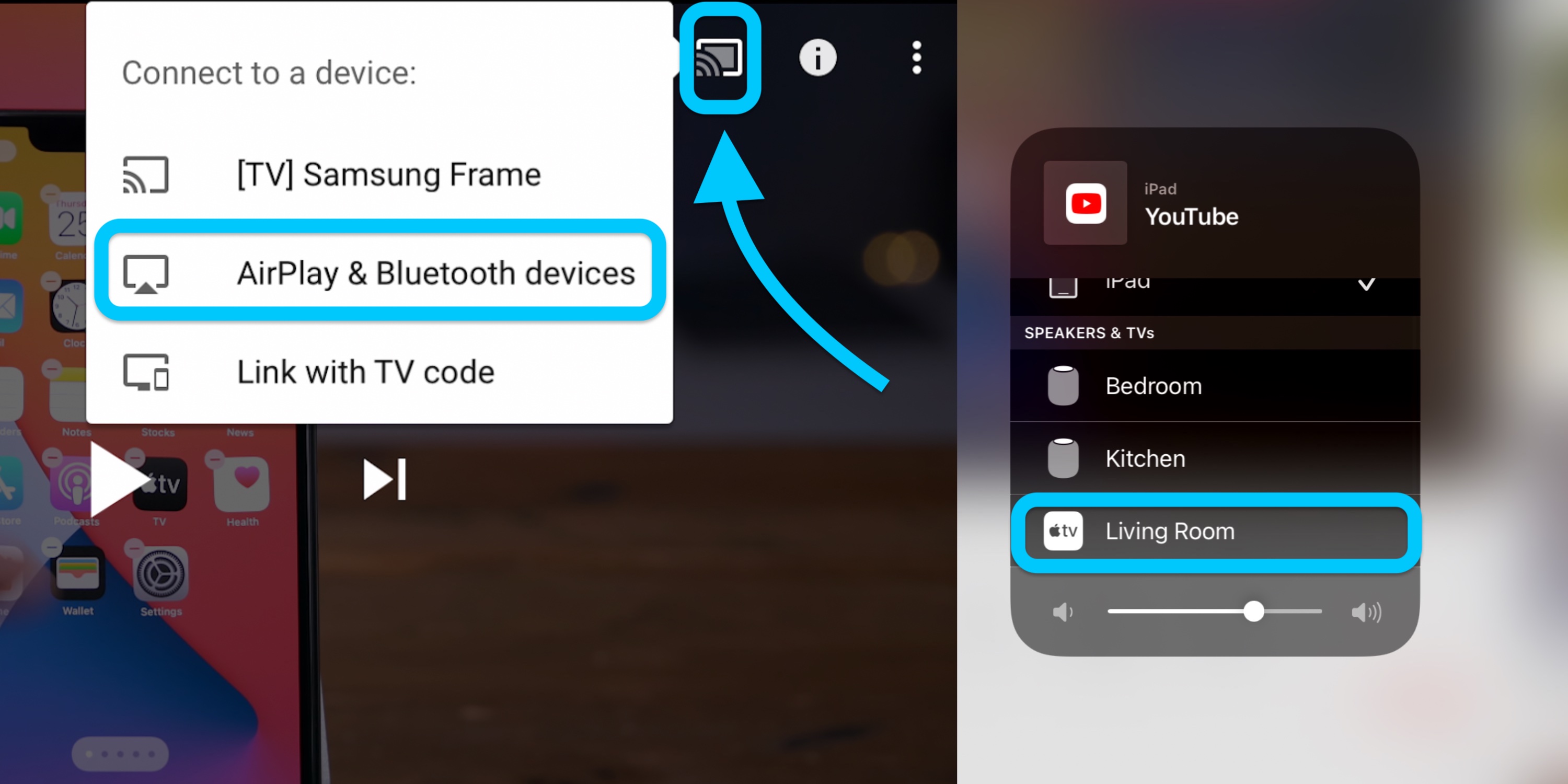 How to get youtube on tv from on sale iphone