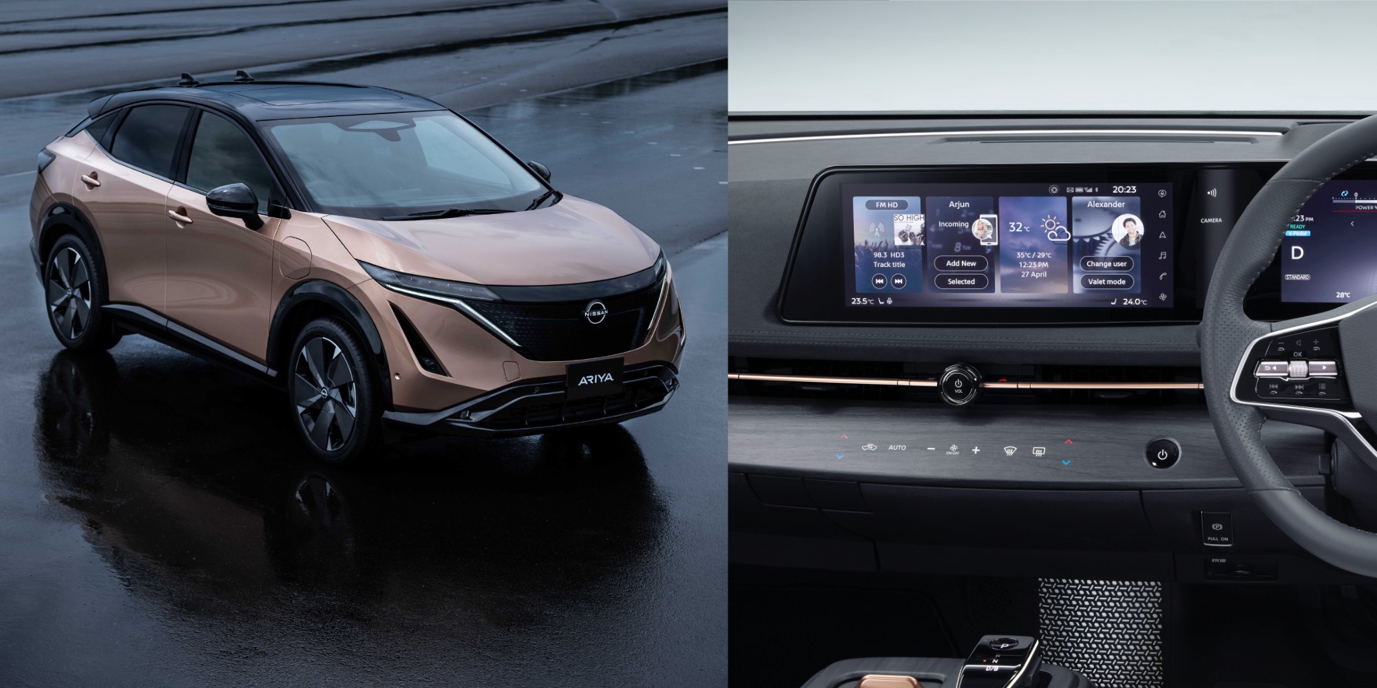 photo of New Nissan Ariya electric crossover packs Wireless CarPlay on a 12.3-inch display image